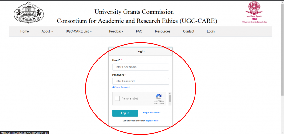 How to download UGC CARE List of Journals Step 2